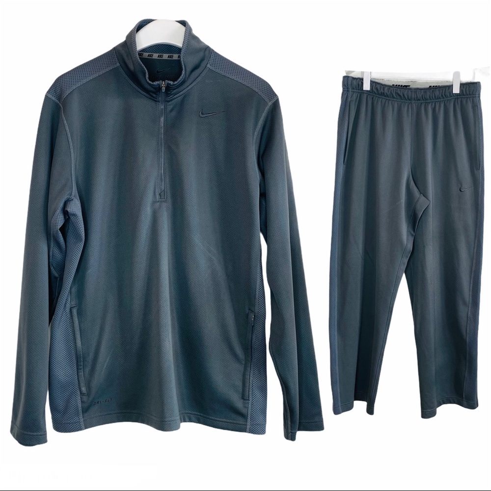 Gray Nike Dri-Fit Active Wear Warm Up Set Size L